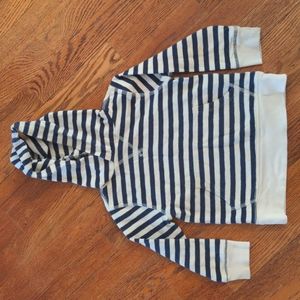 Striped hooded long-sleeve shirt